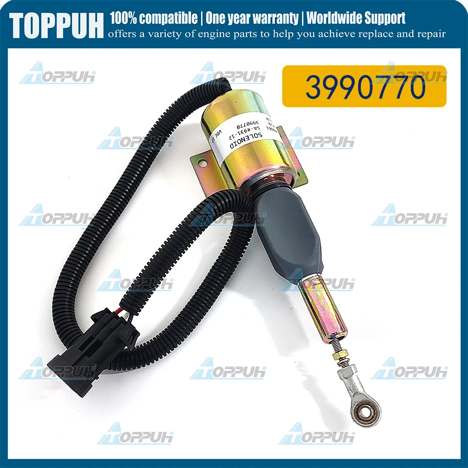 12V 3990770 Fuel Shutdown Solenoid For Cummins engine Fuel Pump SA-4931-12