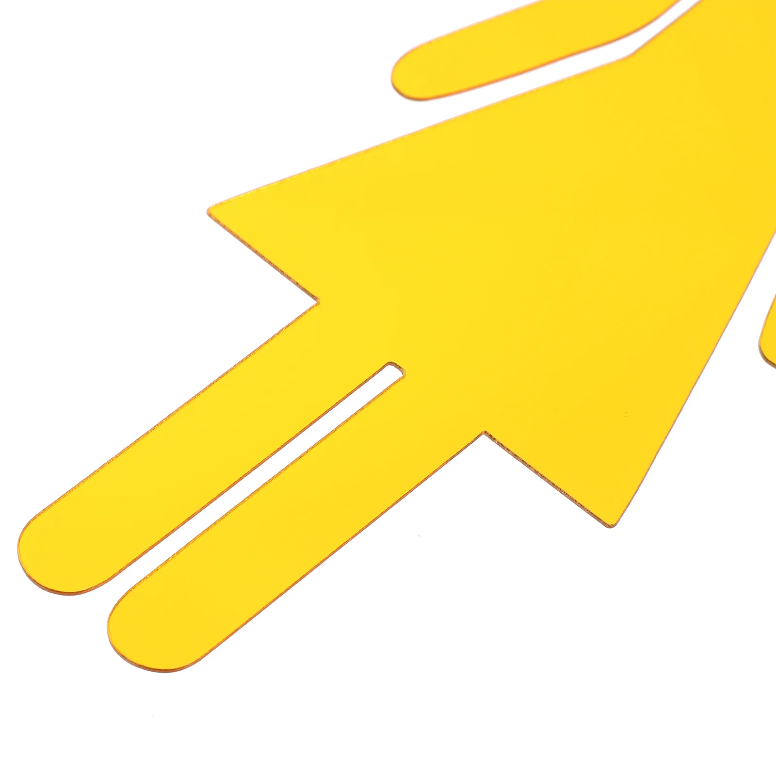 

2Pcs Acrylic Toilet Sign Easy to Use Bathroom Identification Plate for Hotel Store Parking Lot Ladies Toilet Sign