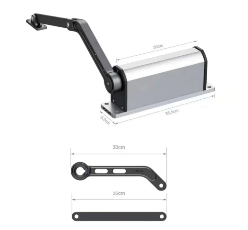 AC 100 To 240V Side Mounted Rainproof Metal Automatic Swing Gate Opener 90 Degree Pull Arm Electric Door Operator