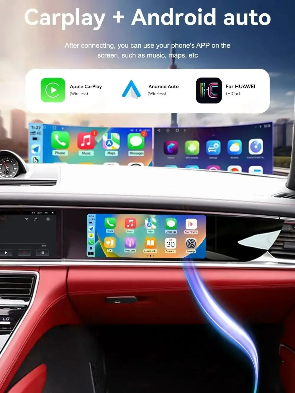 

Автоматический стерео пассажирский экран, автомобильный второй пилотный экран Android 13, для Porsche Panamera 2017-2023, автомобильный GPS-навигатор, мультимедийный плеер