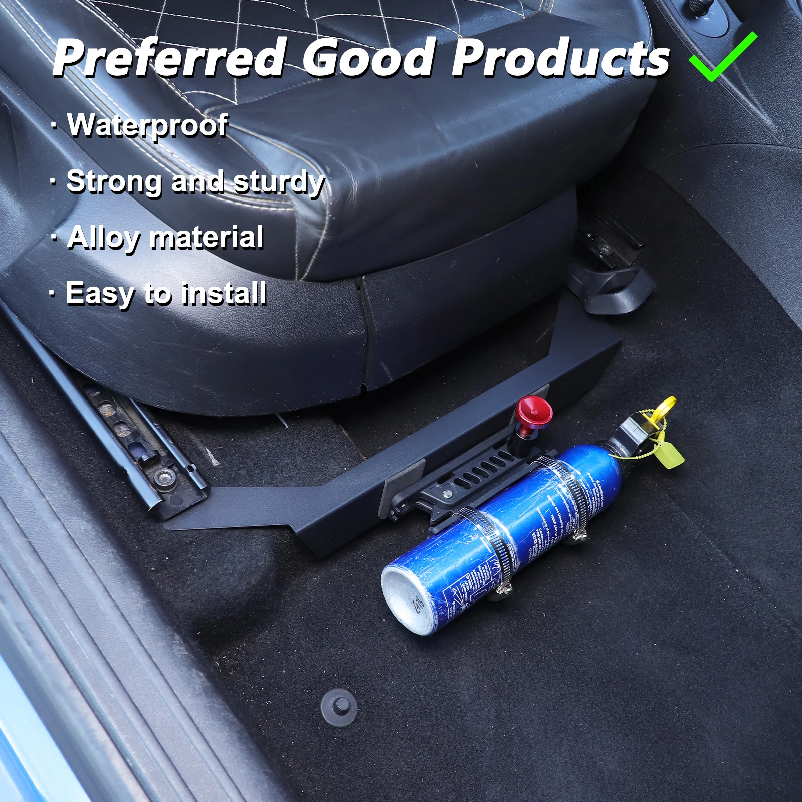 Carbon steel Black Front Seat fire extinguishers Bracket Rack For Seat Leon MK2 2008-2012 Car Accessories - view 3