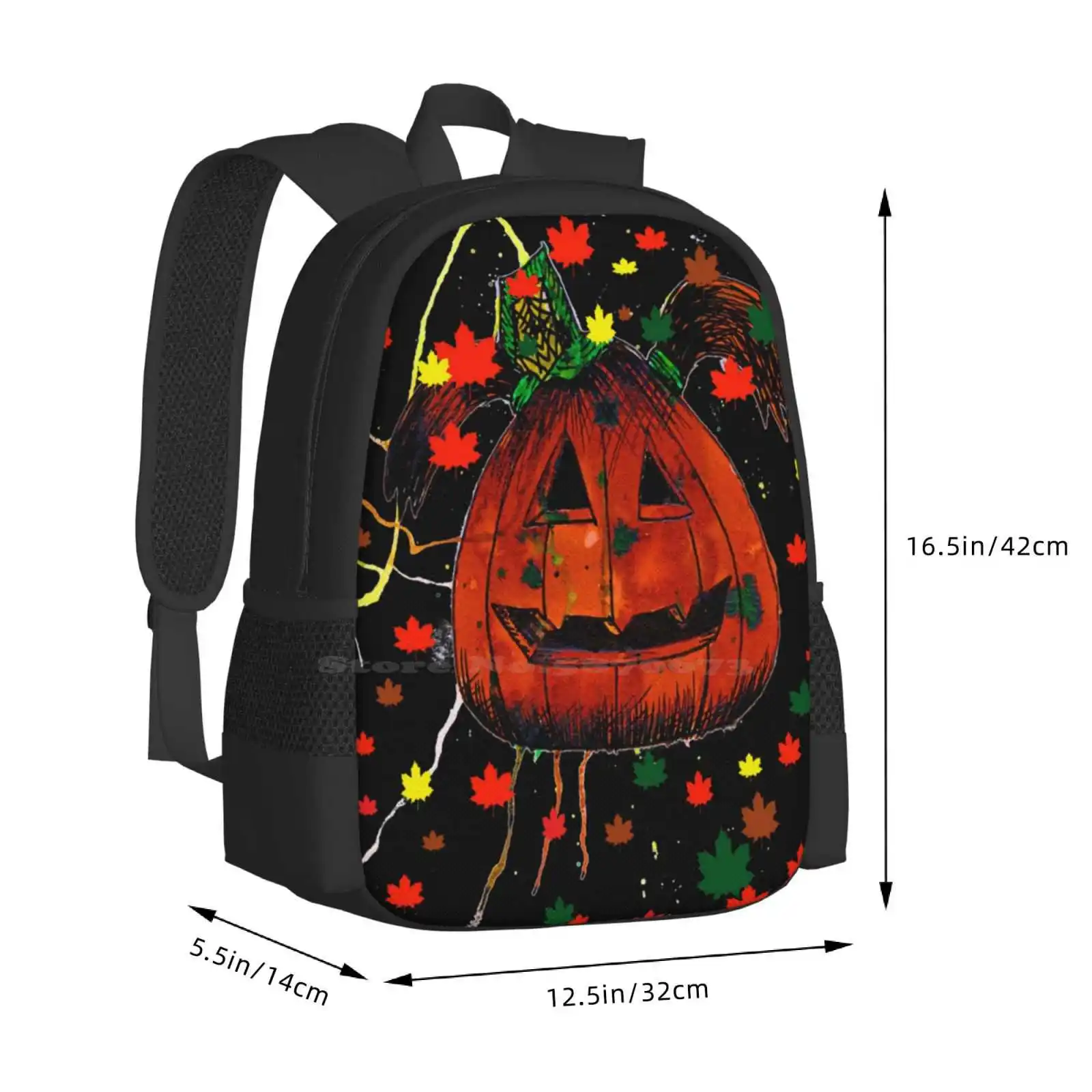 Cute Pumpkin Backpack For Student School Laptop Travel Bag Cute Pumpkin Halloween