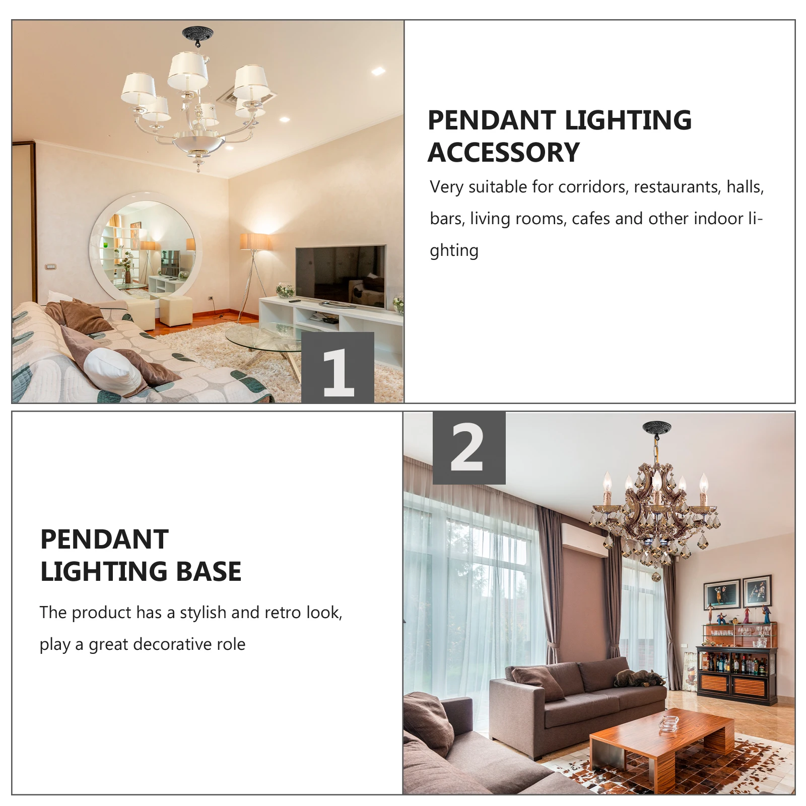 

Retro Pattern Ceiling Cover Plate Ch Canopy Pendant Light Mounting Bracket High Hooks Home Accessories