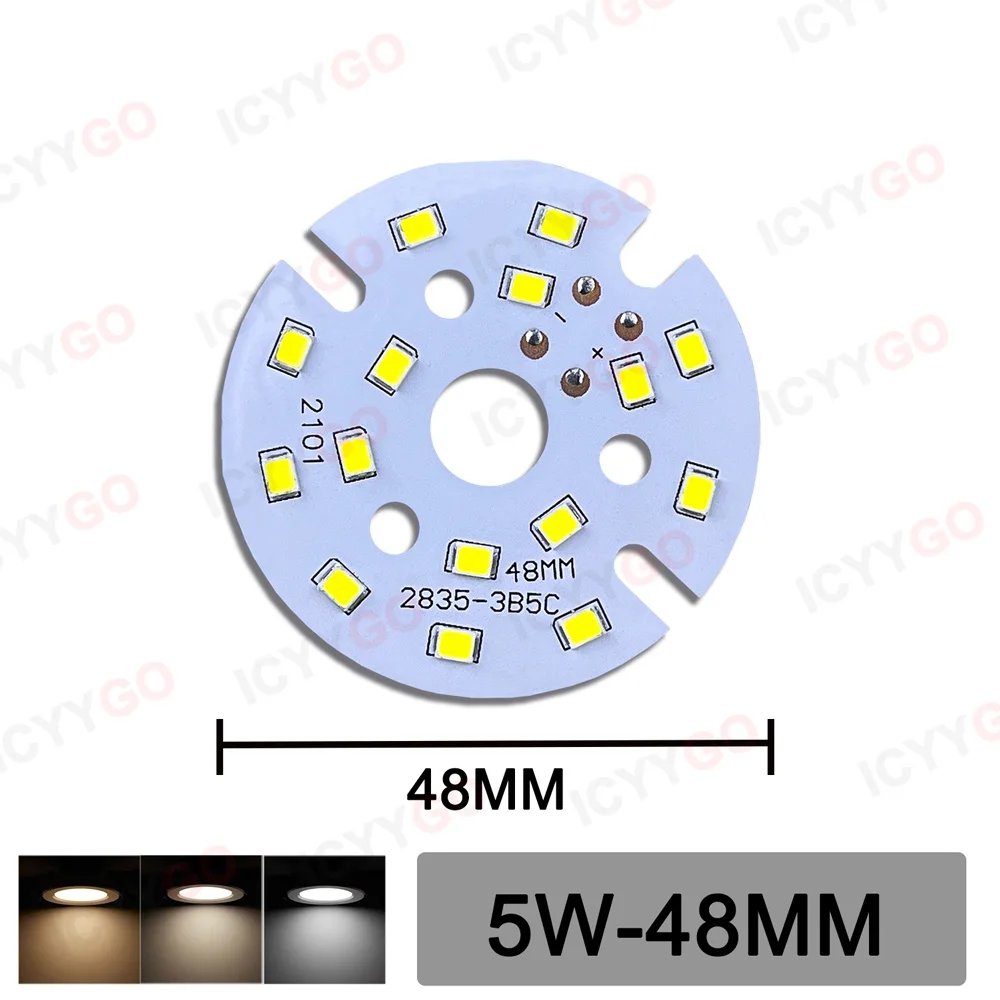 1 pieza 3W 5W 7W 9W 12W 15W 18W 24W SMD2835 tablero de luz SMD de brillo tablero de luz LED PCB adecuado para bombillas LED DIY