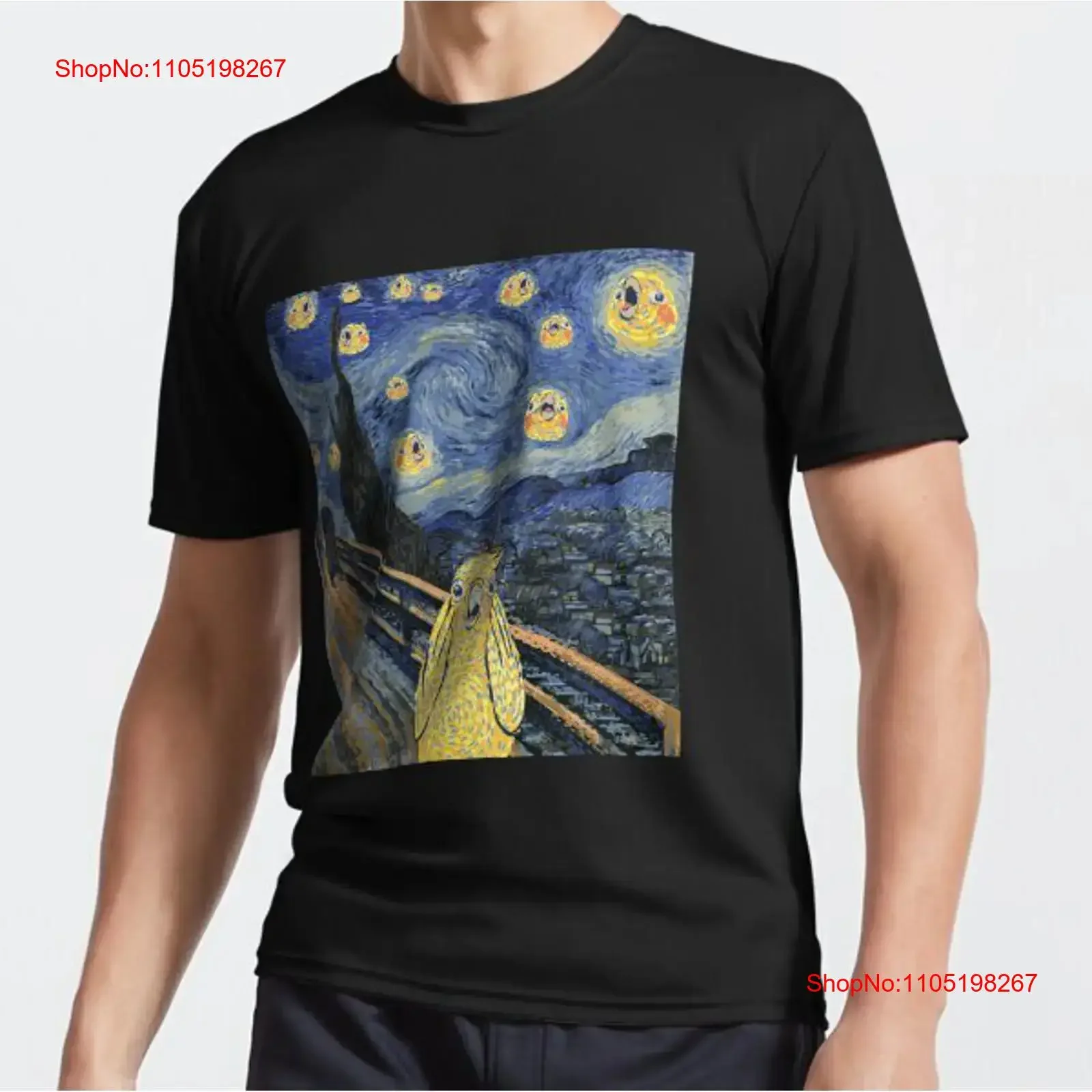 

MOST POPULAR Cockatiel Starry Night Munch Birbs Parody Active Funny T Shirt vintage Washed Stretched Versatile Casual Stylish