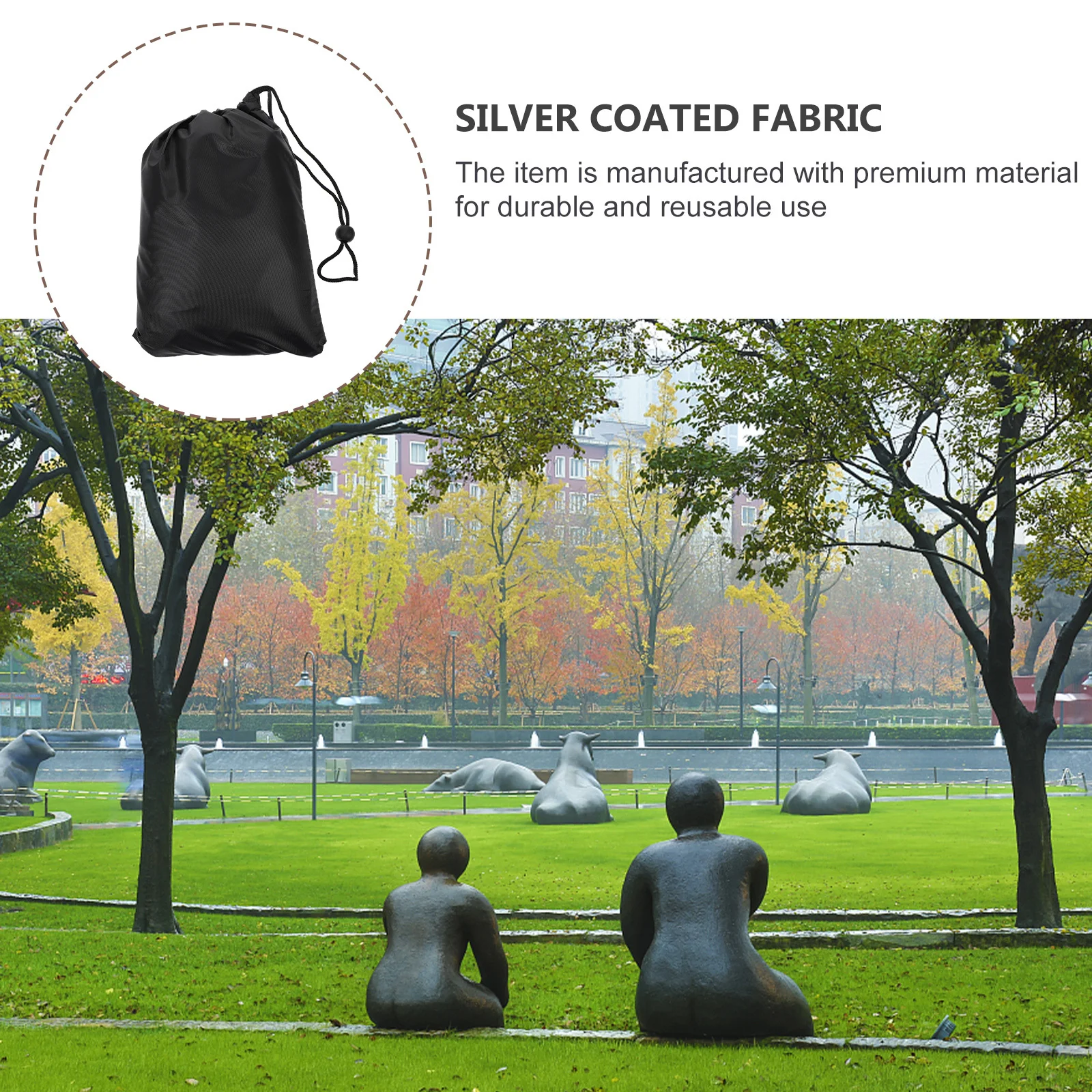 

1pc Fountain Cover Waterproof Dustproof Weather Resistant Outdoor Statue Protective Cover For Garden Sculpture Winter Use