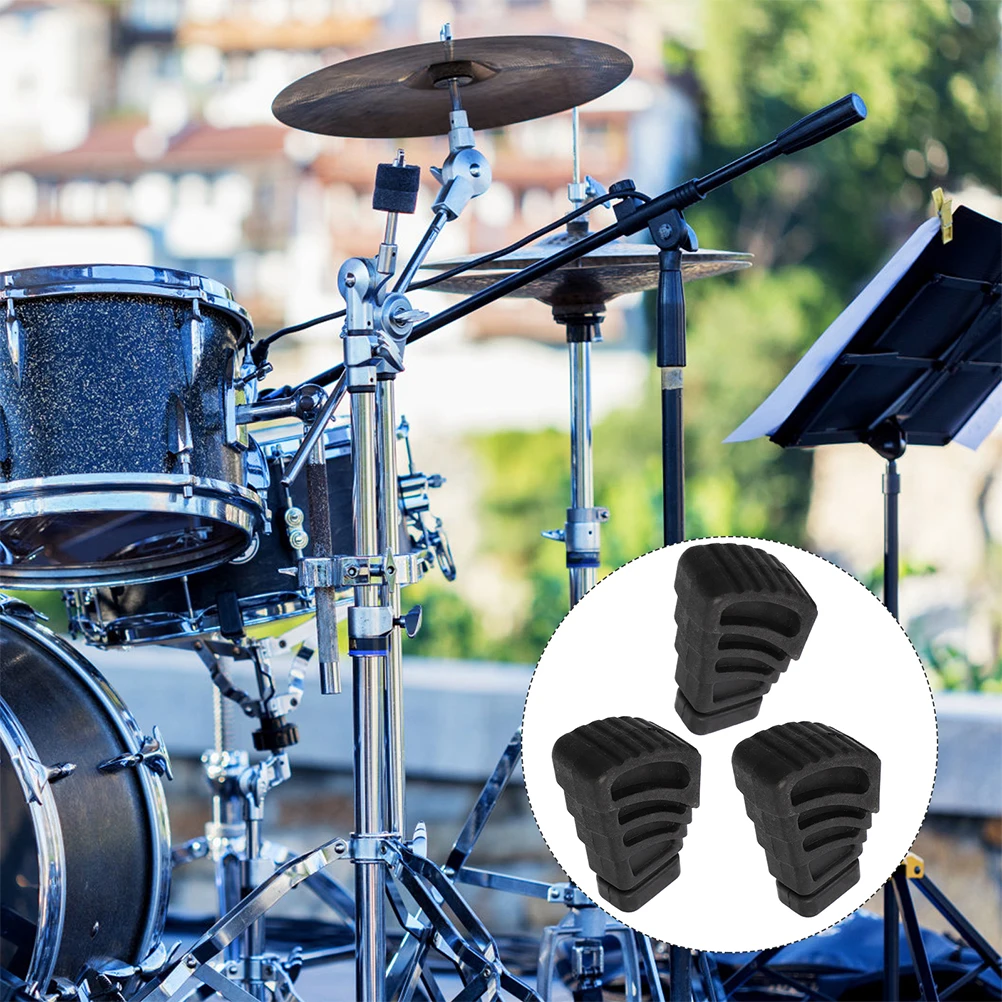 

6 Pcs Drum Pads Kit Stand Mat Rack Rubber Feet Accessories Performance Leg Protectors
