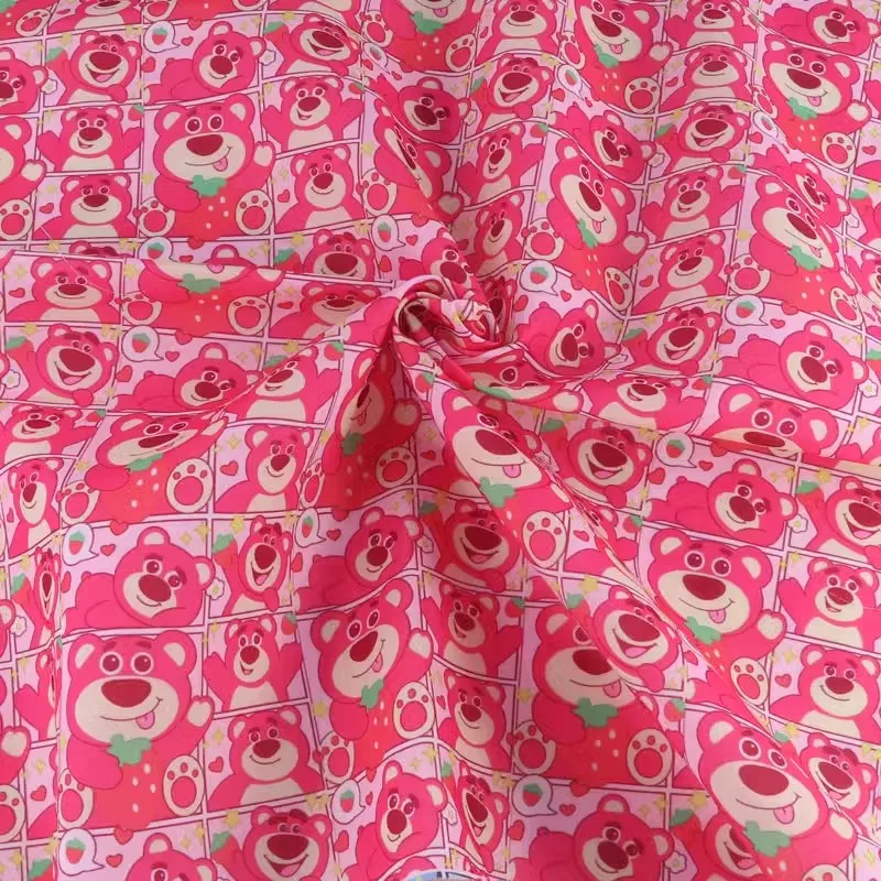 New Sale Disney Toy Story Lotso Polyester Cotton Fabric For Sew Clothes Dress Decor DIY Patchwork Quilting Material