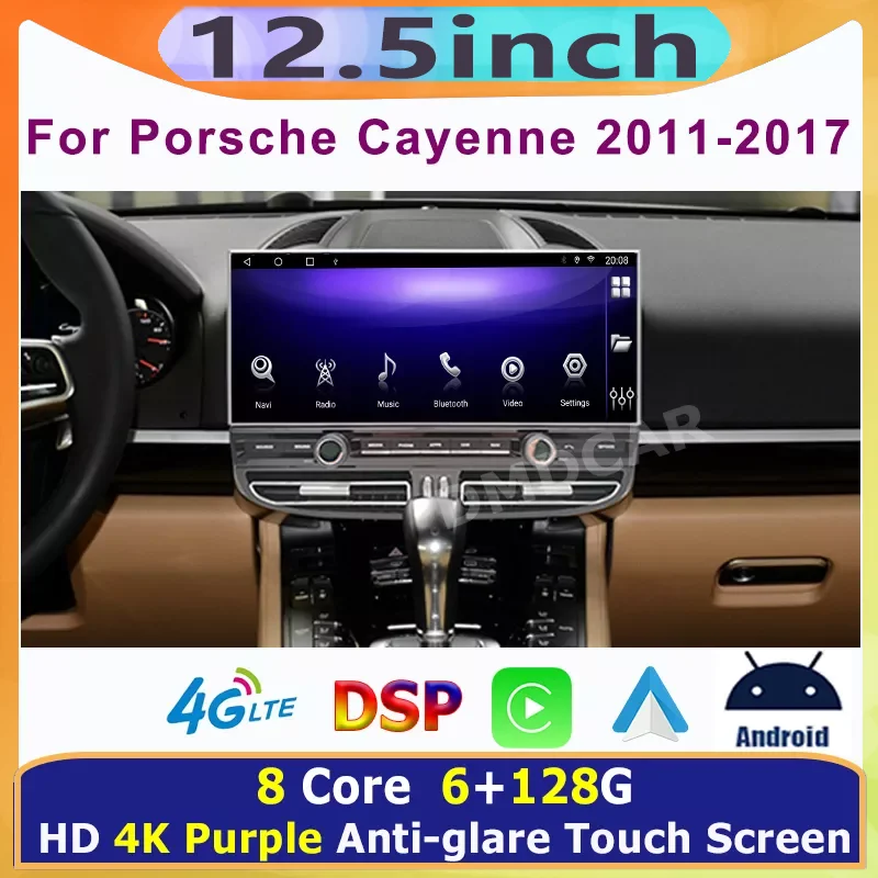 

12.5 Inch Android 4+64GB For Porsche Cayenne 2010-2017 Video HD Screen Player Car GPS Navigation