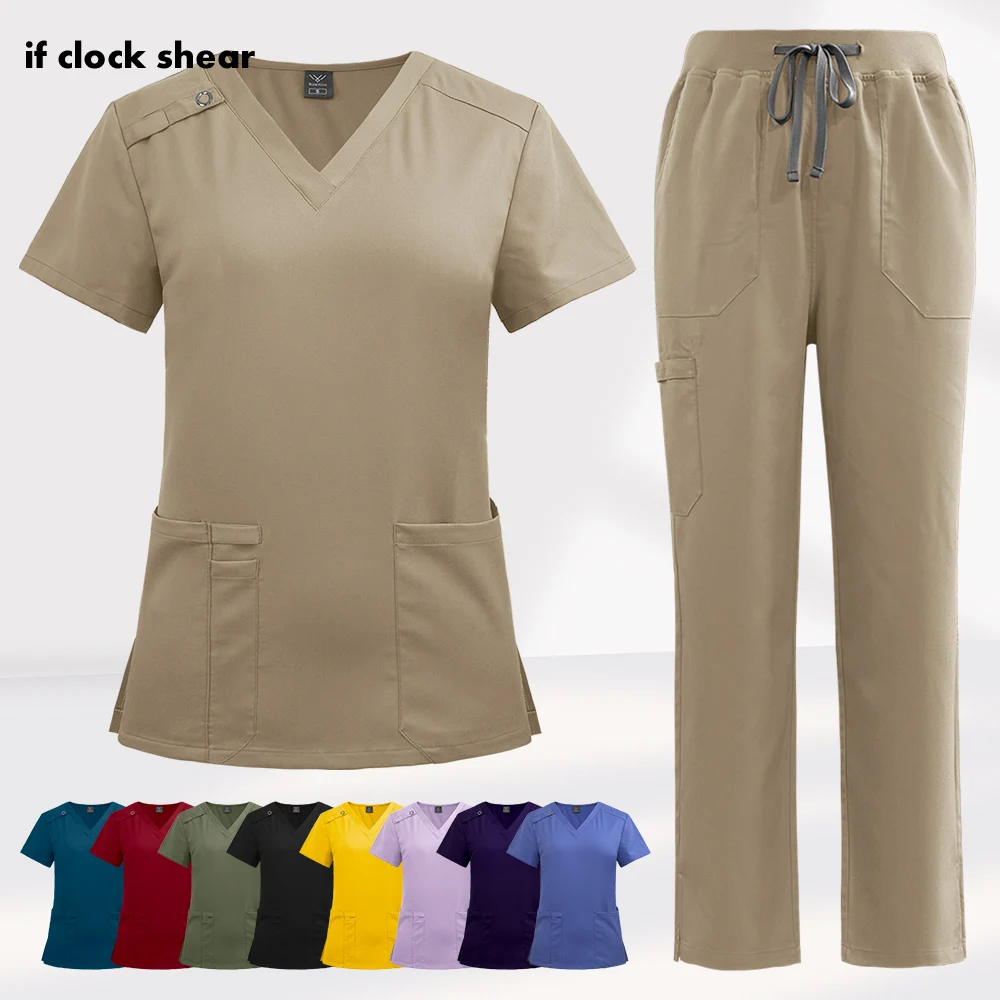 Wholesale Hospital Scrub Tops Nursing Scrubs Set Anti-Wrinkle Medical Surgical Gown Doctor Nurse Special Scrub Uniform Men Women