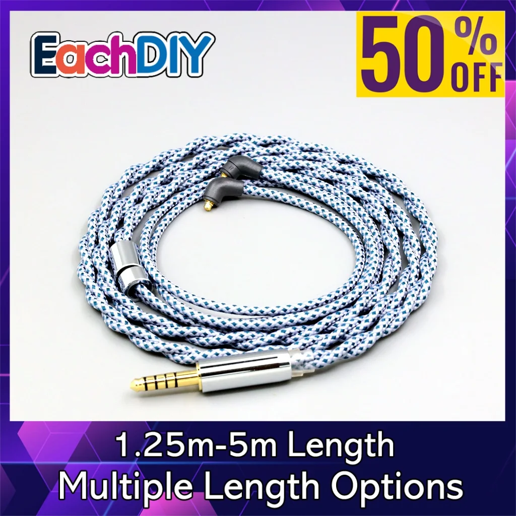 

99% Pure Silver Mix Graphene OCC Shielding Earphone Cable For Etymotic ER4SR ER4XR ER3XR ER3SE ER2XR ER2SE LN008662