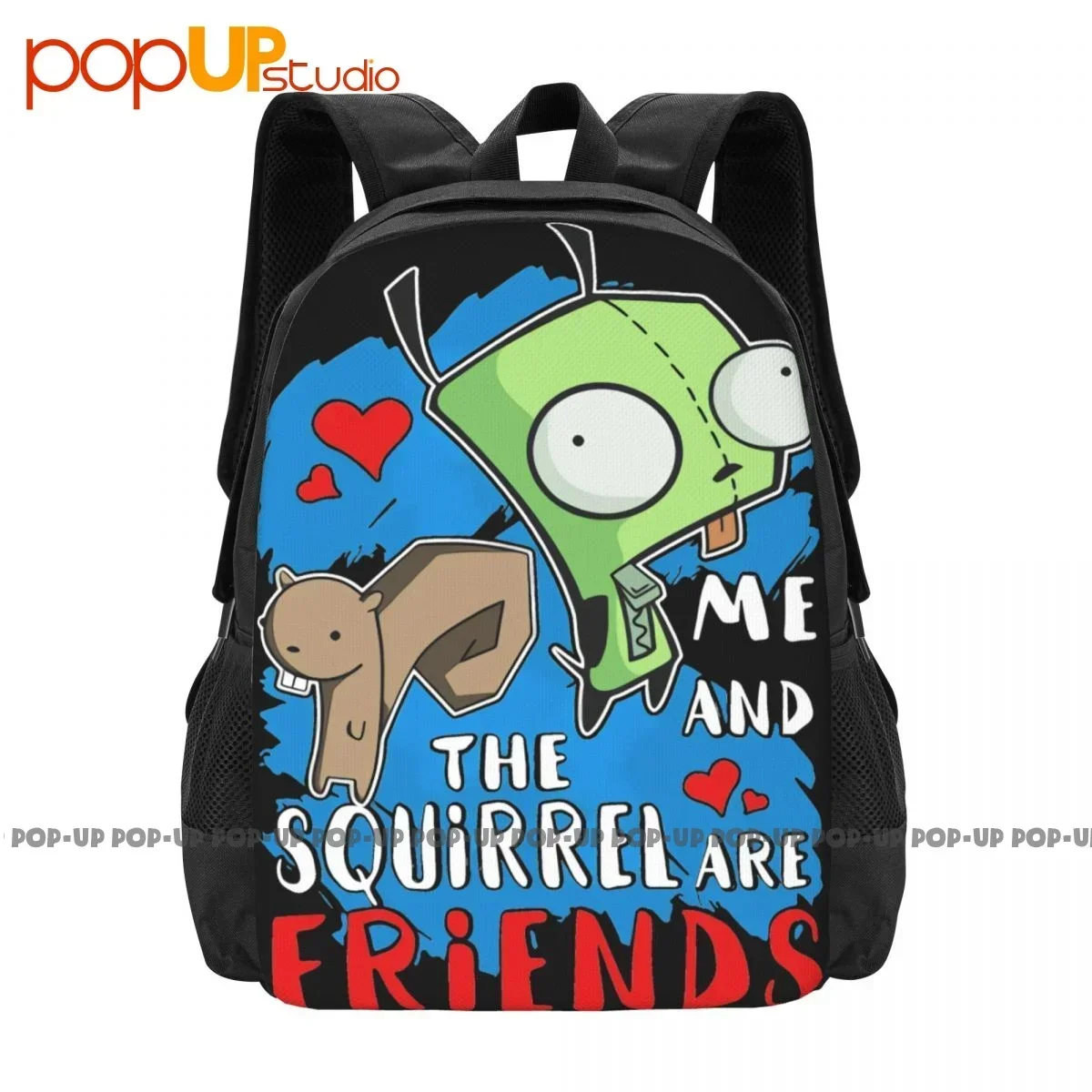 

Friends Squirrel & Gir Invader Zim Alien Backpack Large Capacity Newest Schoolbag Gym Tote Bag Multi-function