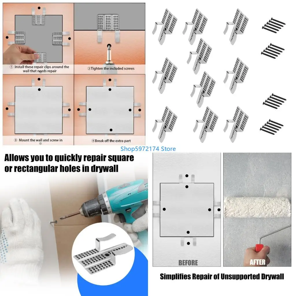 fixadores-profissionais-para-placa-gesso-y3nb-10-unidades-com-parafusos-para-painel-1-2-e-5-8-polegadas