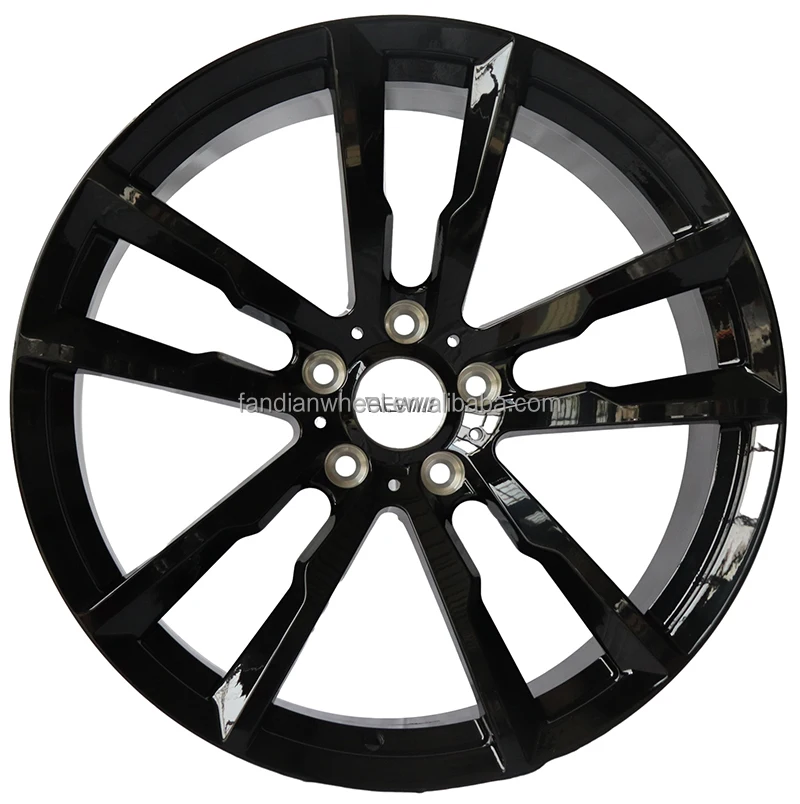 Custom Center Caps Sizes Professional test Forged Alloy Wheels for Benz BMW 5 Hole Spoke Design Full Gloss Black Wheels Rims