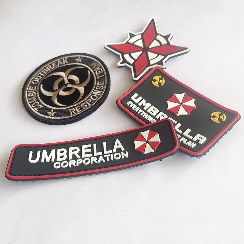 Umbrella Corporation, Biochemie-Taktikabzeichen, Kleidungsapplikation, gestickter Aufnäher, PVC-Gummiaufkleber, Militärrucksack-Aufkleber – Detail 4