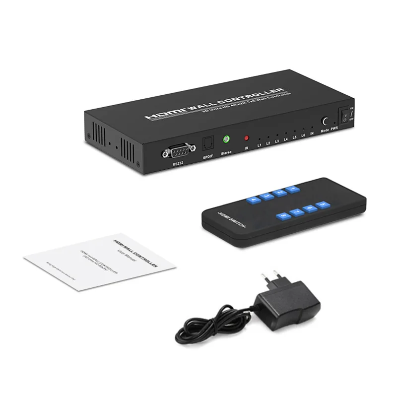 Video Wall Stitching Processor, TV Splicer para 6 TV Splicing Display, 2x3, 2x2, 2x3, 2x2