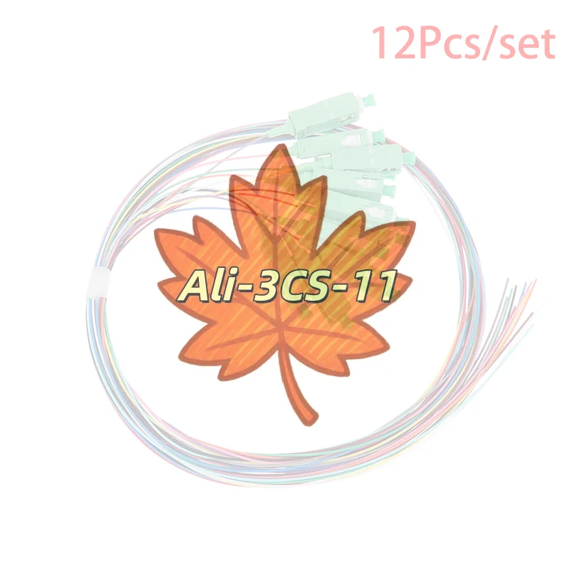 12 SC UPC/APC Fiber Pigtail Cable, Singlemode/OM3 Multimode,  for Network Rack & Data Center