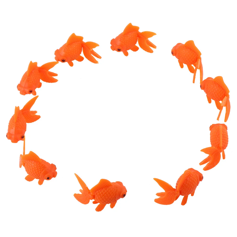 

20PCS Simulated Plastic Goldfish for Fish Tank Decoration Orange Fake Tropical Fish Aquarium Decor Pet Supplies