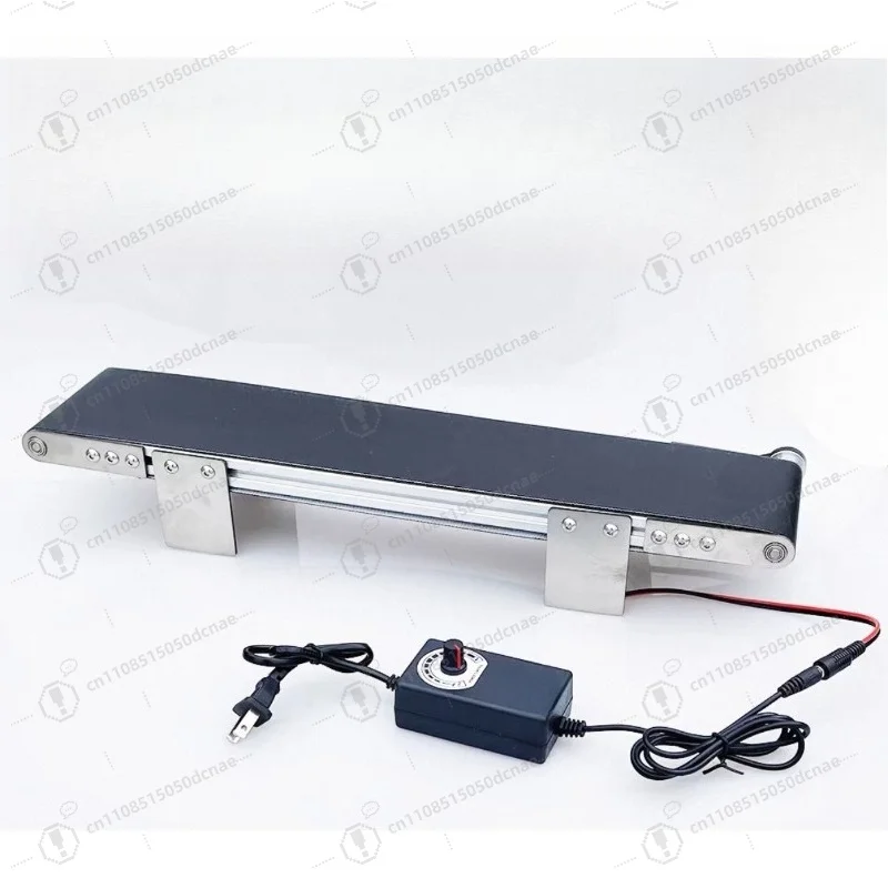 12x50cm Metal Desktop Electric Conveyor Belt AC100-240V For Small Assembly Line Student Physics Friction Experiment Teaching