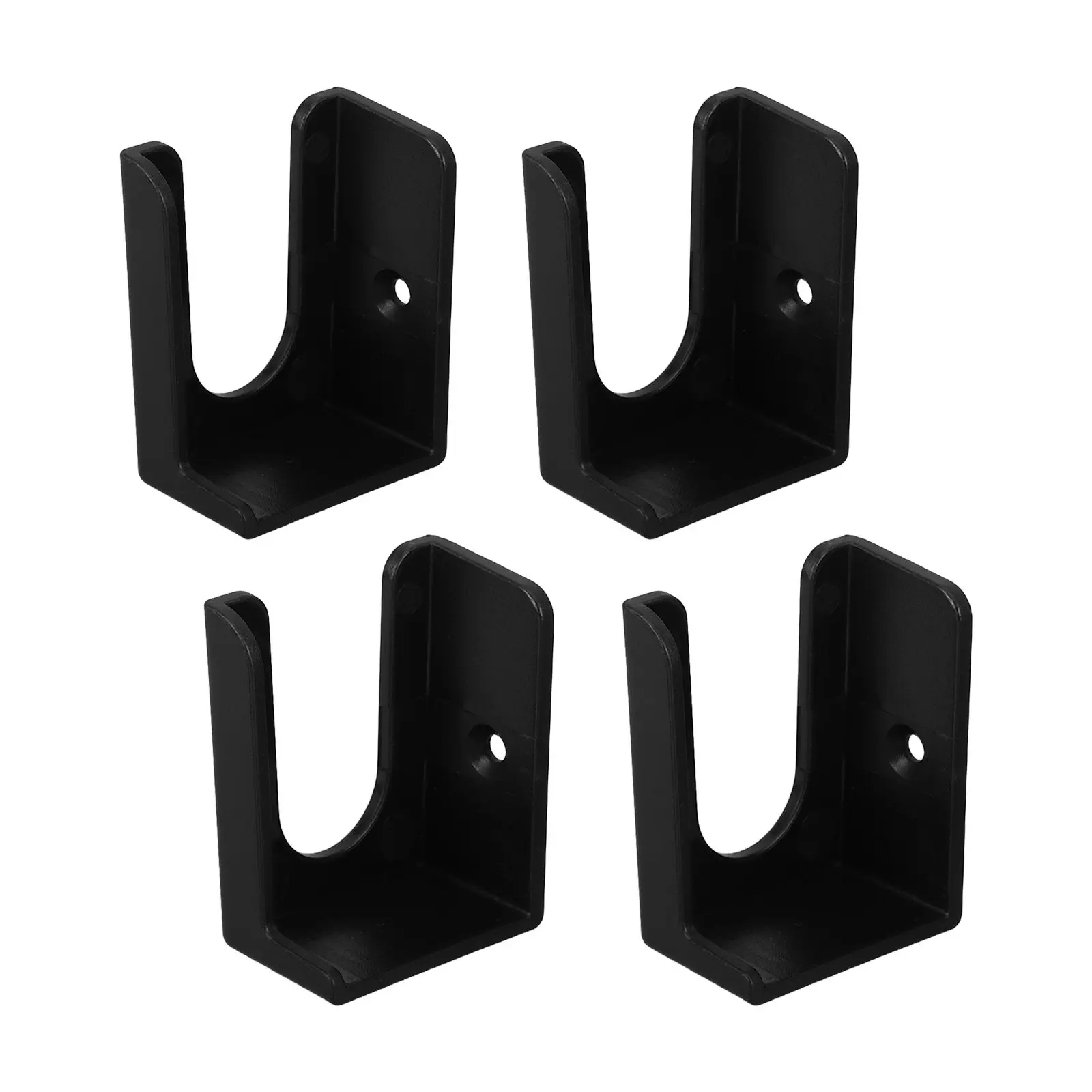 4Pcs Wall Mounted Bathroom Scale Holder Black Space Saving Organizer Adhesive Screw Mount Digital Scale Bracket Power Strip