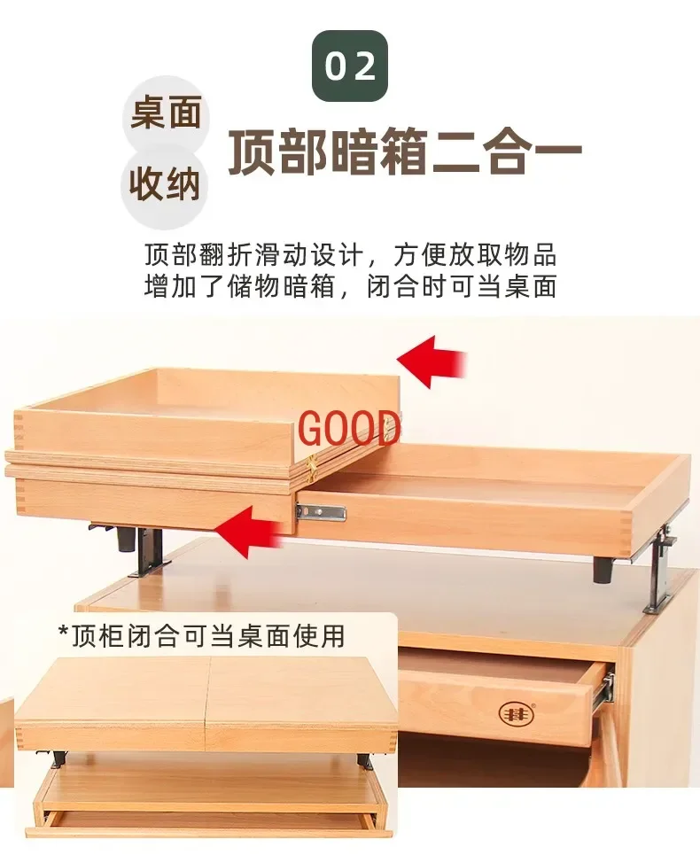 Professional Wall Painting Cabinet Easel Multi-Functional  Wall Painting Cabinet Real Wooden Storage Cabinet  Lifting Mobile