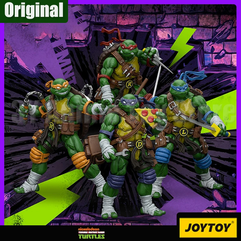 JOYTOY Teenage mutant Ninja Turtles 1/18 Action Figure Michelangelo Donatello Leonardo Model Doll Collect Desk Toys Xmas Gifts