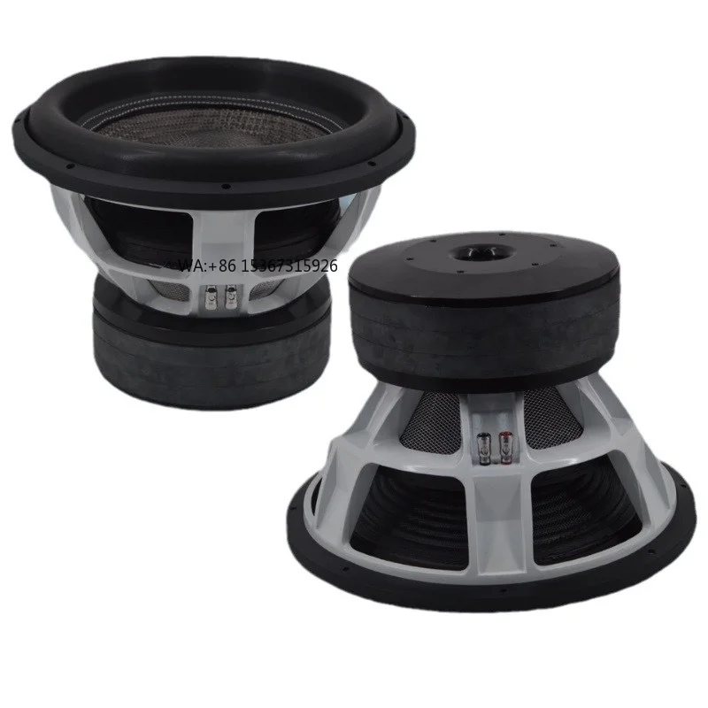Professional 15-Inch High Power Car Super Subwoofer Three Magnetic 125 Core Dual Voice Coil Aluminum Foam Shocking Sound Quality