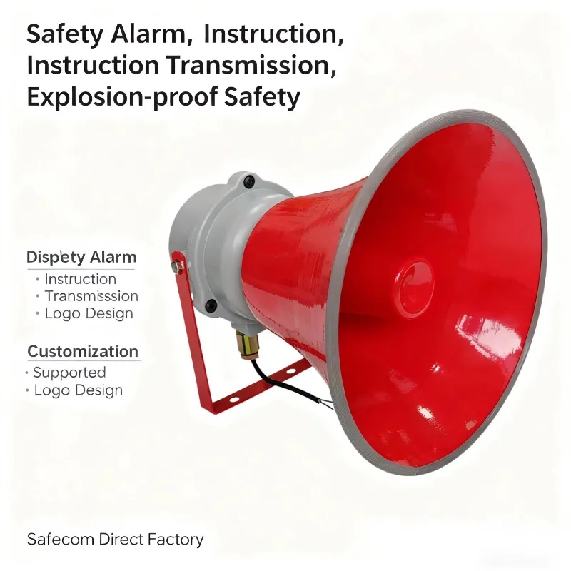 Explosion Proof Alarm Horn Sounder Outdoor Speaker ATEX IECEx Impact-Resistant IP66 Loudspeaker