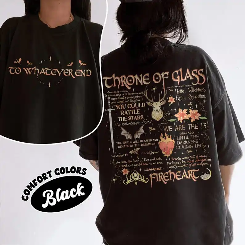 Throne of Glass Shirt, Aelin Galathynius The Thirteen Inspired, Sjm Merch, Fantasy Reader Apparel T-shirt