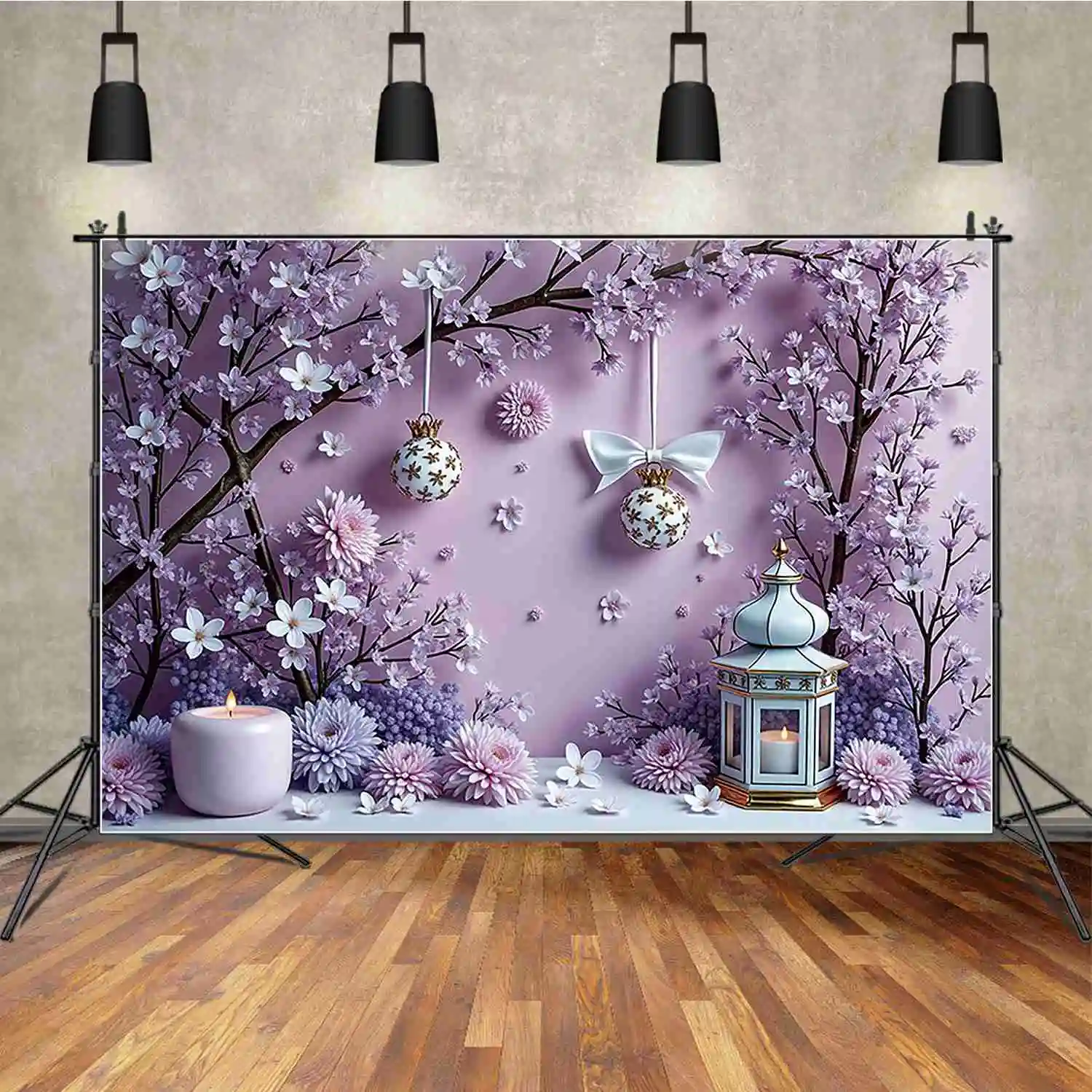 Mädchen Ballon hängende Blumen Geburtstag Foto Hintergrund lila Schmetterling Frühling Fee Wald Fotografie Hintergrund