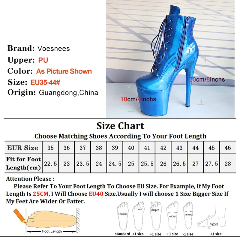 2024 New 20CM/8Inch Pole Dance Boots Platform Stripper Heels Women Ankle Boots Lace-up Zip Roman Nightclub Fashion Lady Knight B