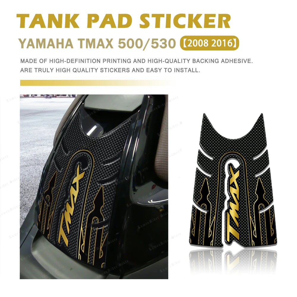 Stiker pelindung antiair untuk TMAX500 530 t-max 2008 2016 aksesori motor stiker bantalan tangki 3D stiker Resin epoksi