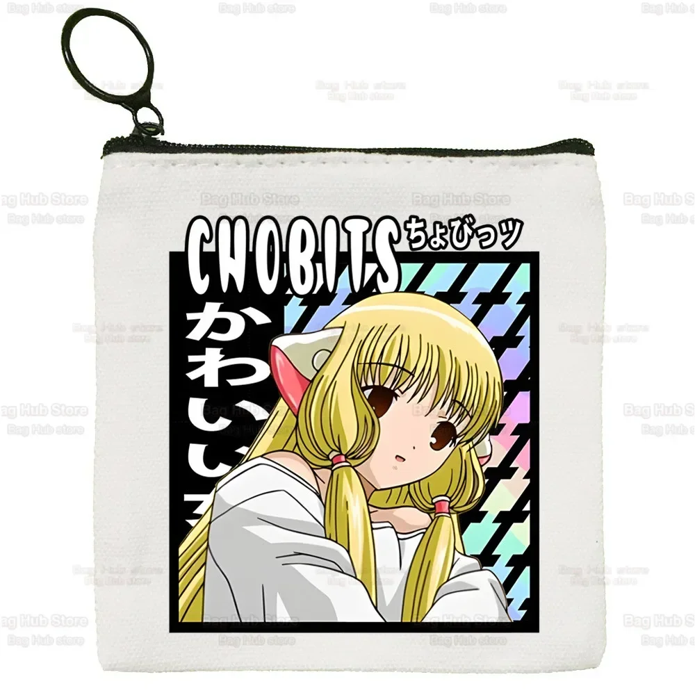 Chobits Chi Simple Key Case Lady Bag Coin Storage Bag Canvas Coin Purse Cute Cartoon