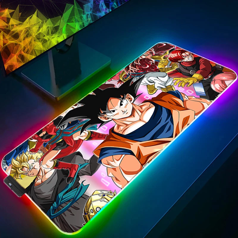 Podkładka pod mysz RGB LED D-dragon B-ball, gamingowa, antypoślizgowa, ochronna, na biurko, pod klawiaturę komputerową, podkładka pod mysz, antypoślizgowa.