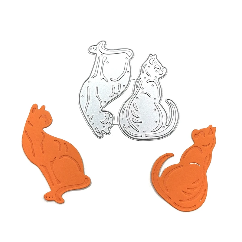 

Two Cats Metal Cutting Dies for DIY Scrapbooking and Card Making Decor Embossing Craft Die Cut