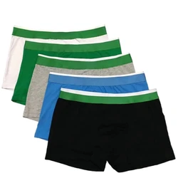 Boxers masculinos de cinto de malha, calcinha masculina sem costura, shorts macios, roupas íntimas letras, cuecas boxer boys