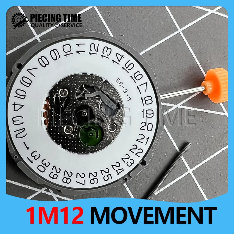 Movement Fit For 1M12 LTD Quartz Watch Movement Date at 3' Brand New Replace 6M12 With Stem Replacement Repair