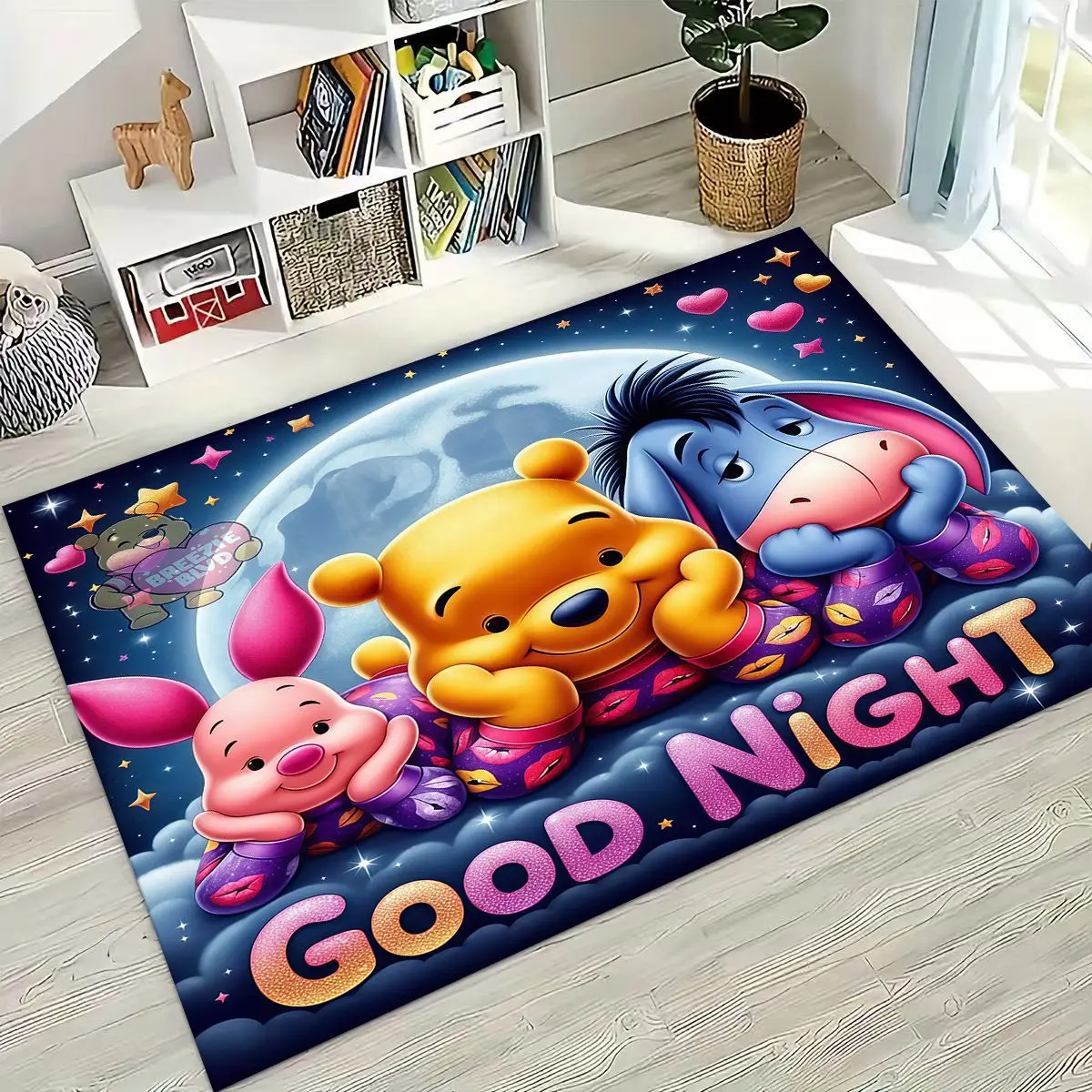 

2026 New Cute Winnie Pooh Bear Cartoon Rug for Bedroom Living Room Sofa Home Doormat Decor, Large Kids Play Non-slip Floor Mat