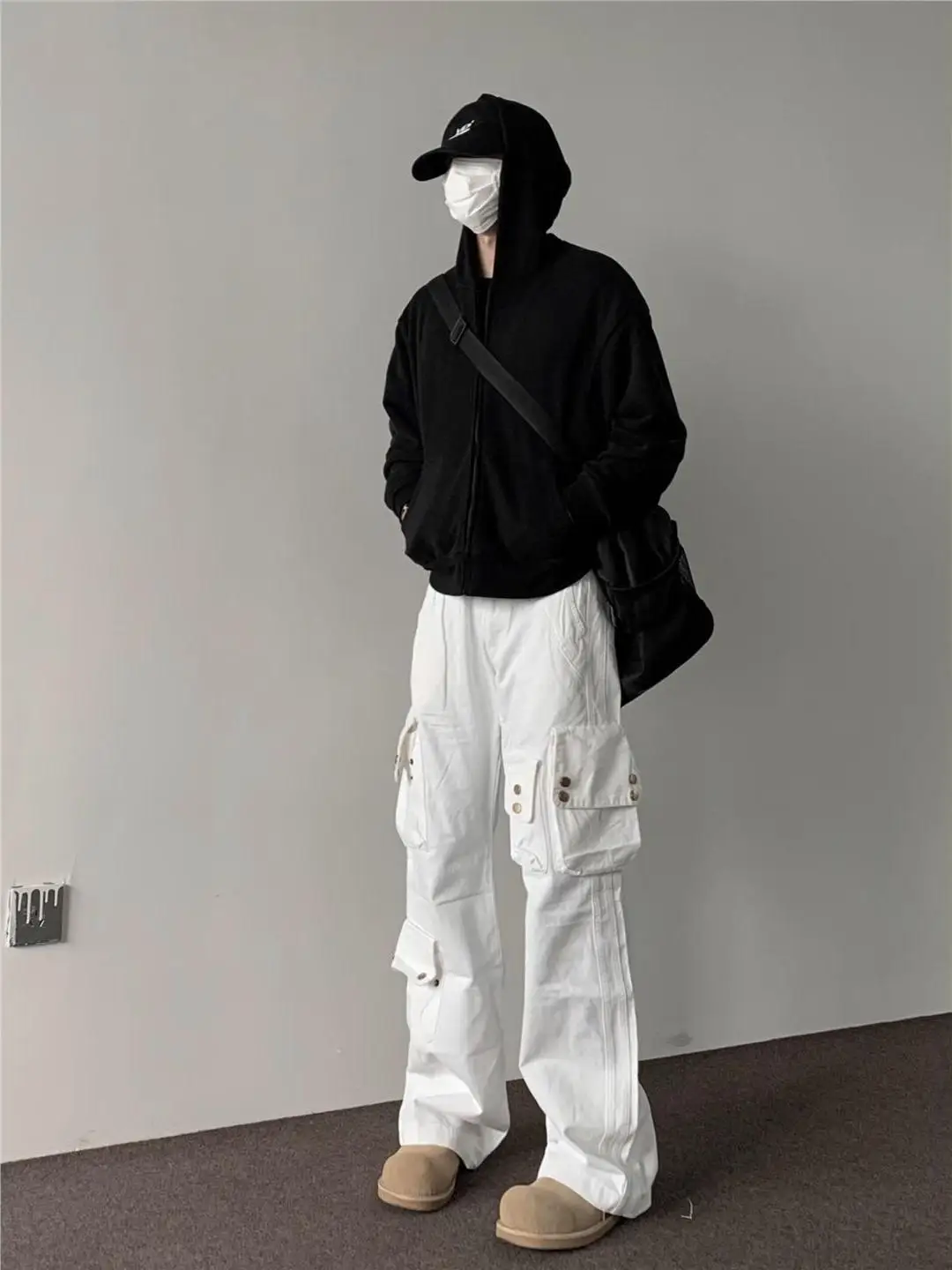 

American High Street Workwear Jeans ex Casual Loose Fit Long Trousers Multiple kets Cleanfit Retro Sle Jeans