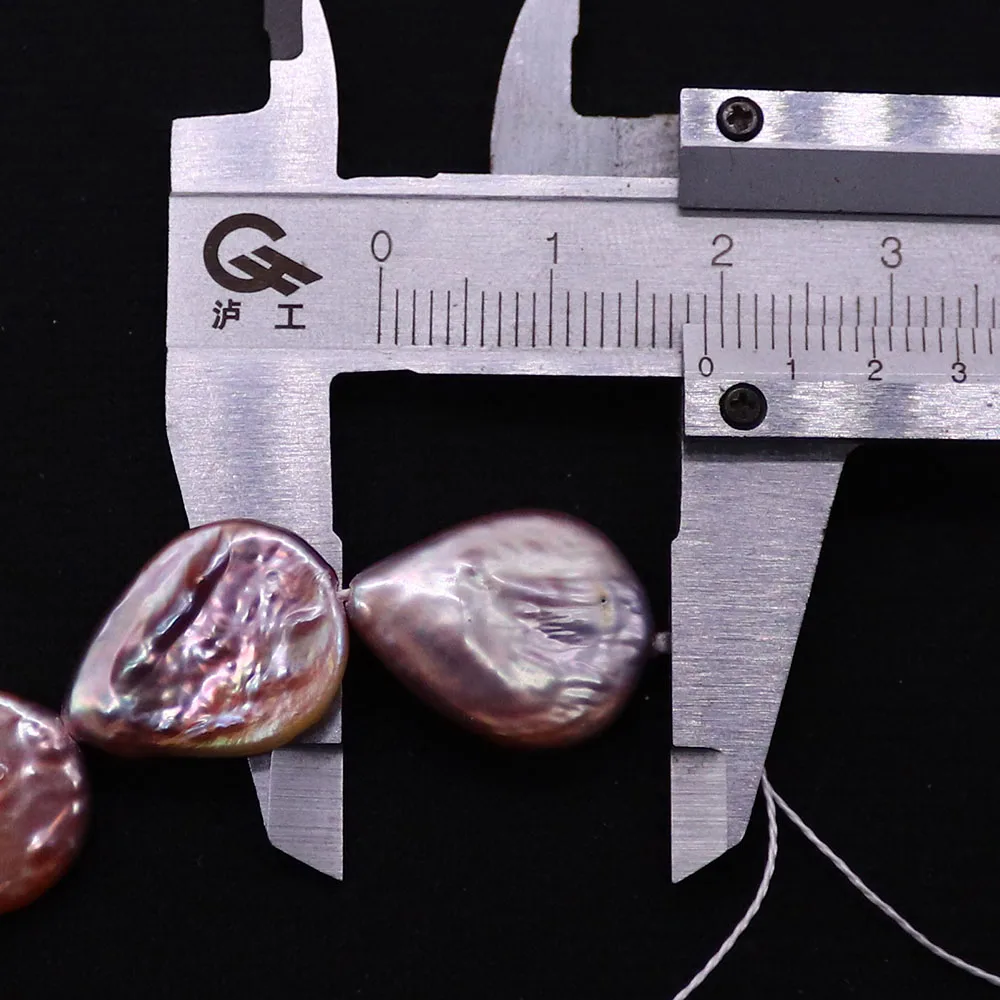 

Natural Freshwater Pearl Water Drop Shape Beads Purple Pearl Straight Holes Loose Bead 1 Strand DIY Necklace Bracelet Jewelry