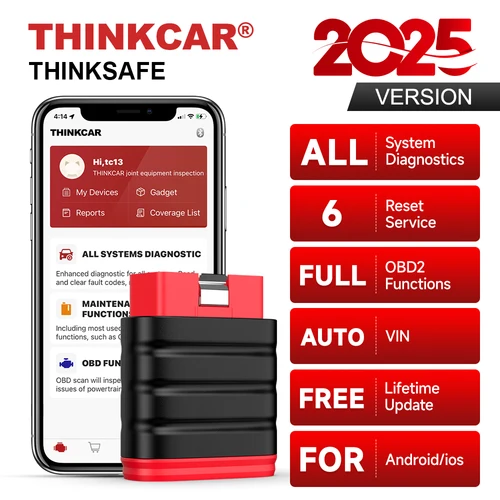 Thinkcar Thinksafe OBD2 escáner Bluetooth bidireccional ABS aceite 6 restablecer lector de código de coche todo el sistema OBD 2 herramienta de diagnóstico automático