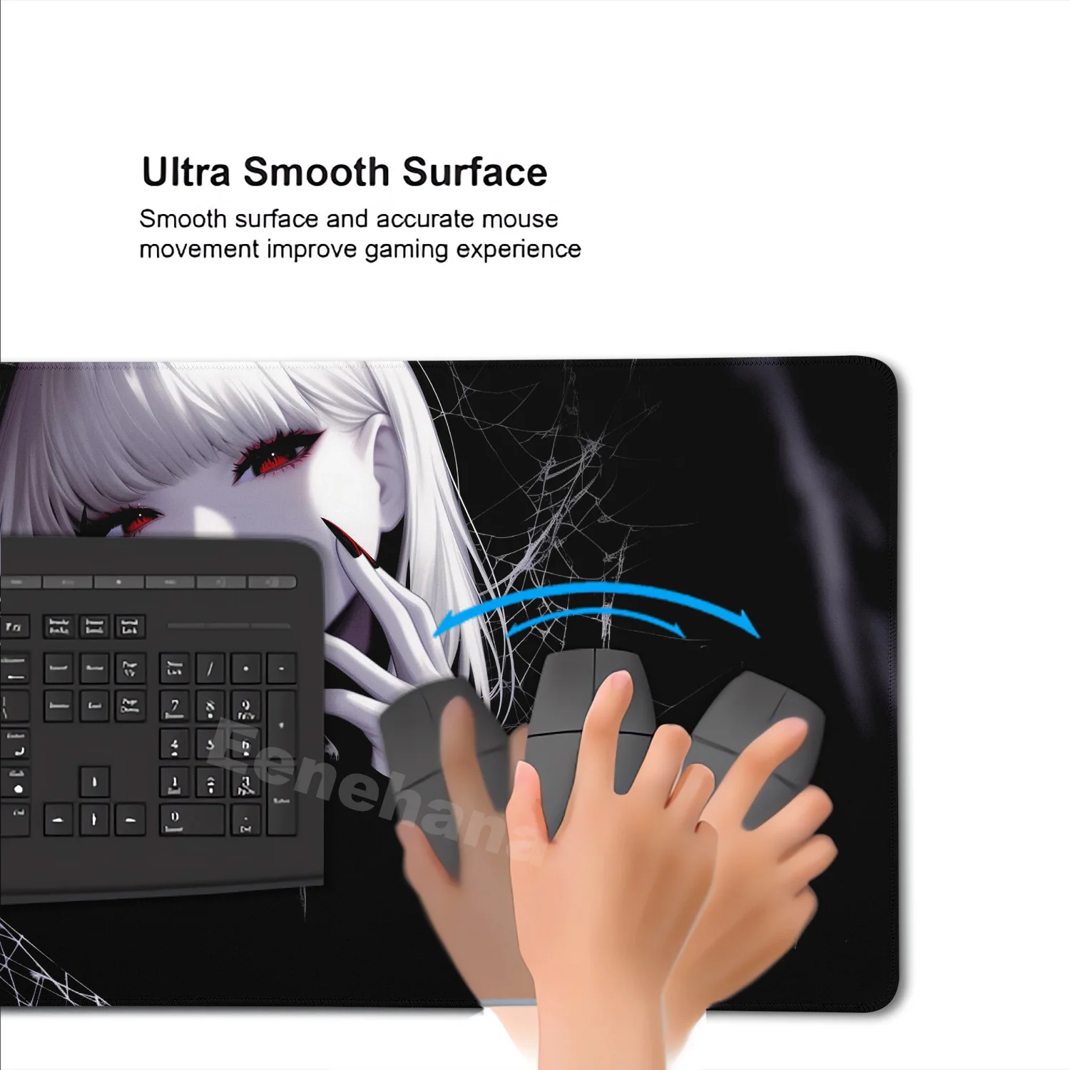 Devil Mask Rubber Mousepad  Anime Goth Girls Gaming Mouse Mat Gamer Locking Edge Computer Mouse Pad Big Office HD Print Desk Mat