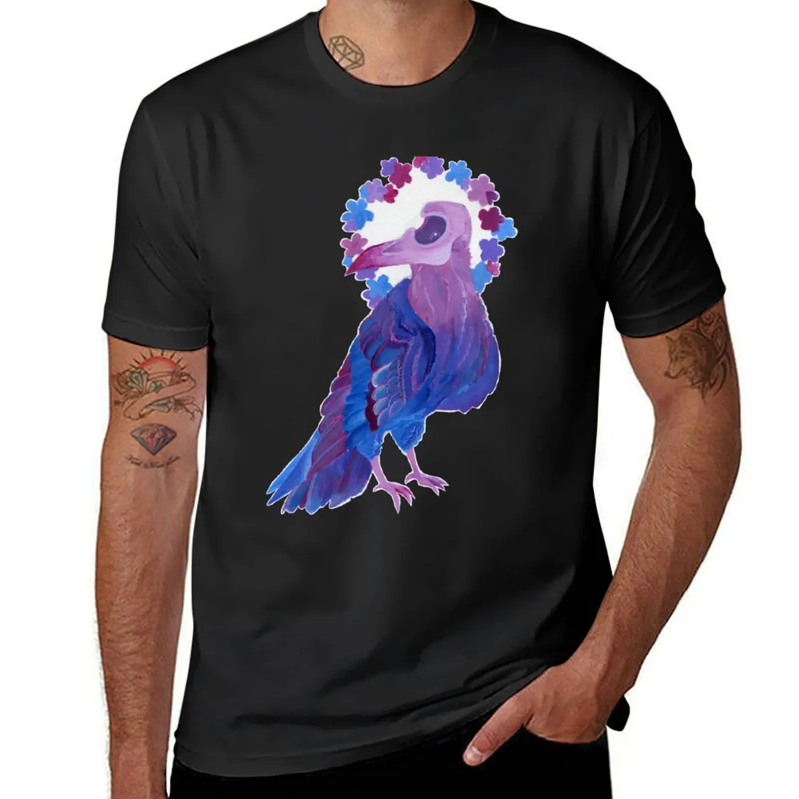 Bisexual Pride Raven T-Shirt customizeds vintage clothes anime blanks men workout shirt