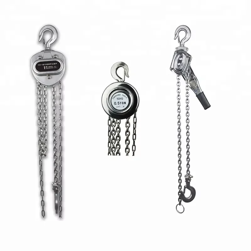 HSZ Anti-Collision Manual Hoist with 304 Stainless Steel Chain Pulley Block New 0.5 1 1.5 2 3 5 10 Ton Capacity Cable Sling