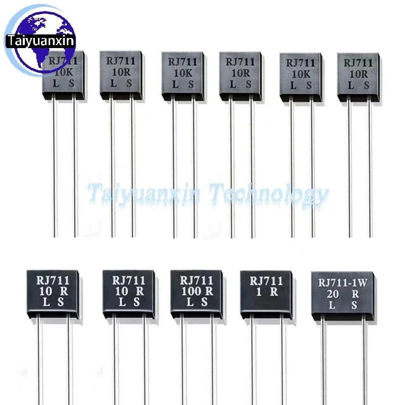 

1 шт. RJ711 0,25 Вт 0,5 Вт 1 Вт резистор 0,01% высокая точность неиндуктивная низкотемпературная металлическая фольга сопротивление выборки 5PPM