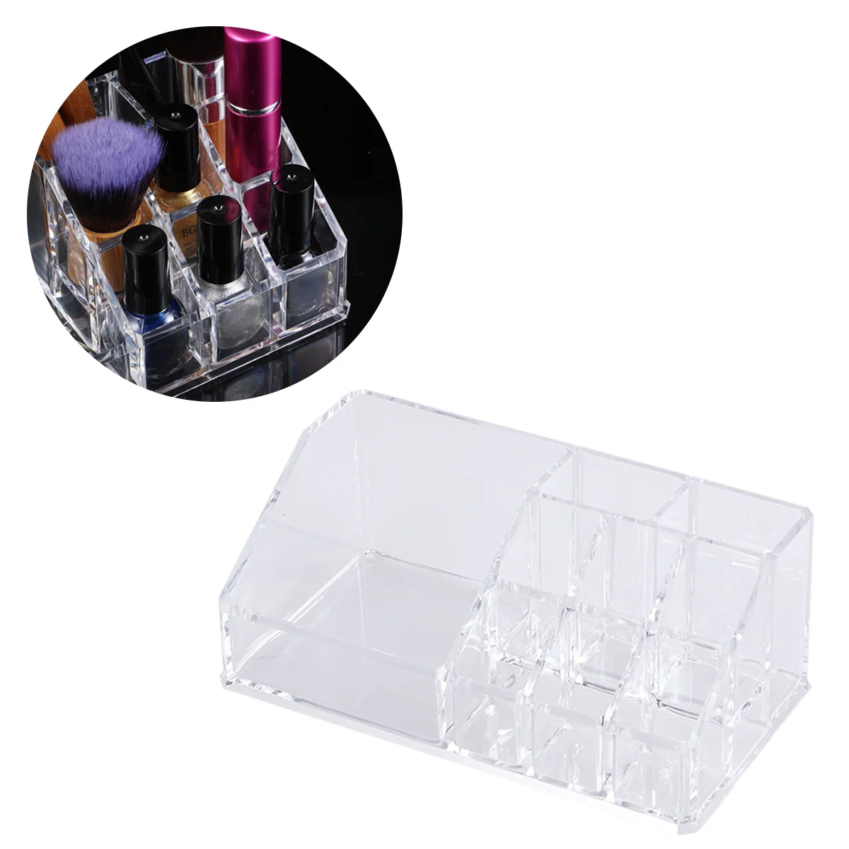 

Organizer Box Transparent Acrylic Drawer Type 17*9.5*6.5Cm Makeup Storage Case For Bathroom Desktop Jewelry