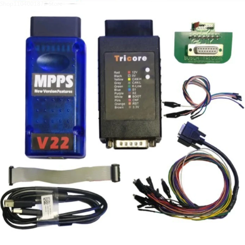 

Newest Version MPPS V22 MPPS Master V22.2.3.5 ECU Master MAIN+Tricore+Multiboot+Breakout Tricore Cable Chip Tuning Scanner