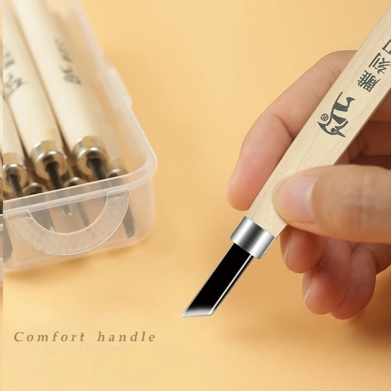 متعددة الوظائف اليدوية قطع الخشب طقم السكاكين المطاط ختم نحت سكين المستخدمة لختم النقش قطع الورق الجص المطاط الختم #4