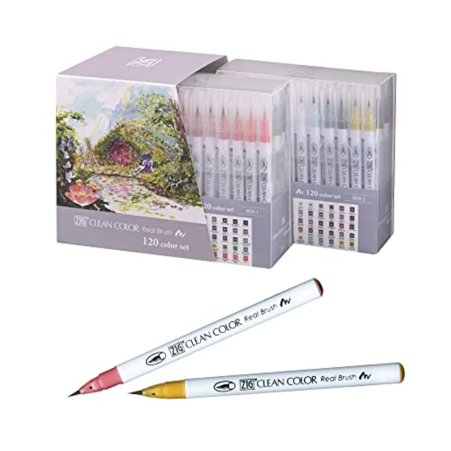 

Набор цветных маркеров Zig Clean Color Real Brush, 120 цветов, с кистевым наконечником, для профессионалов и художников, для рисования, каллиграфии и оформления текстов.