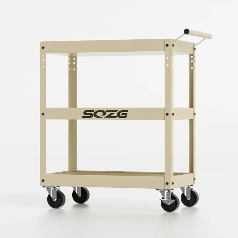 

Commercial Shelf Library Cafe Household Multifunctional Mobile Storage Rack Three-layer Tool Cart